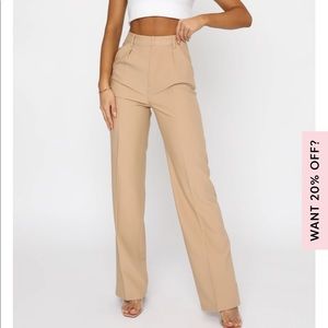 NWT White Fox Boutique Work of Art Pants Sand XS